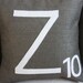 Grey Letter Pillows - Limited Edition Fabric