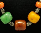 Vintage Hungarian Necklace - Earth Tones