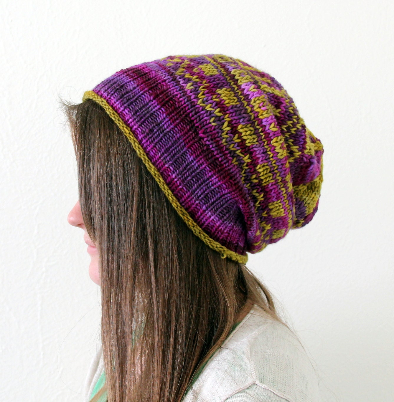 Fresh Chroma Slouch - PDF Knitting Pattern