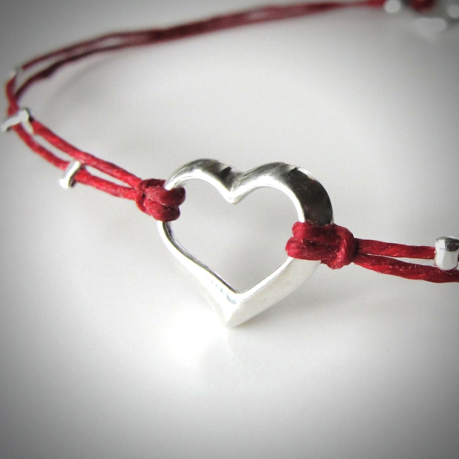 Sterling Floating Heart bracelet