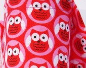 The Very Best Flannel Toddler Baby Receiving Blanket Pink and Red Owls