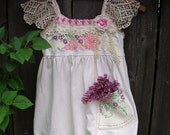 rustic flower girl dress tea dyed frock vintage inspired french country wedding