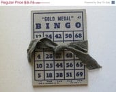 Pickers Sale. Vintage Grey and Midnight Blue Lotto Bingo Cards (6)