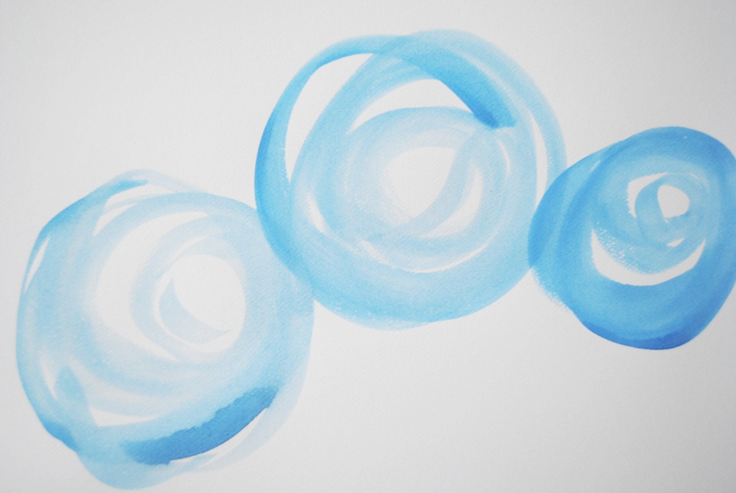 graphic watercolor in turquoise