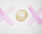 graphic watercolor in pink