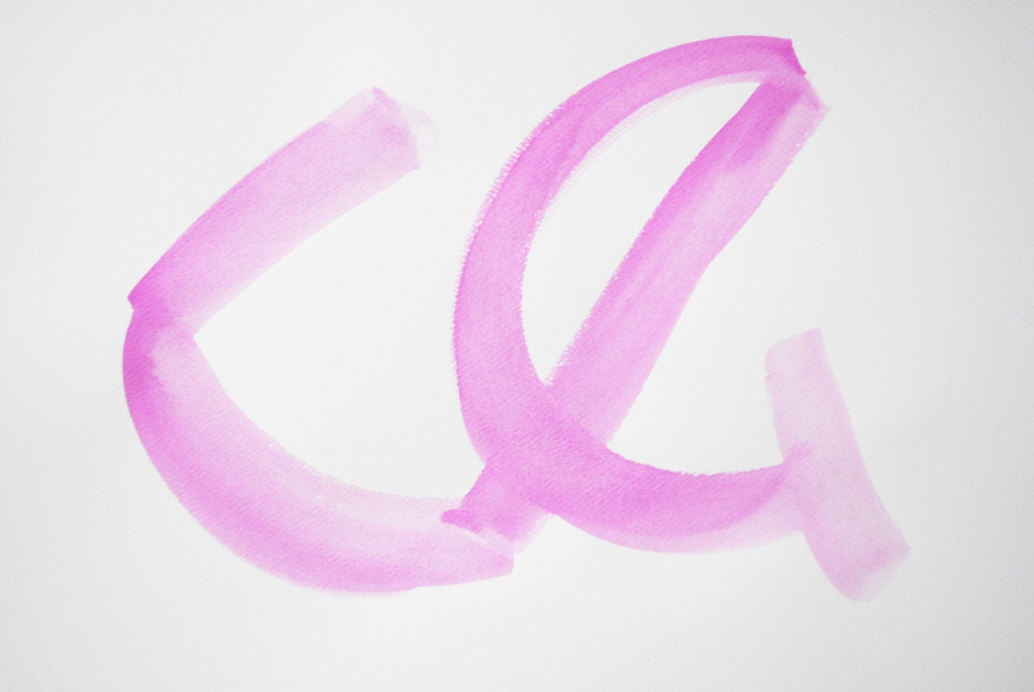 graphic watercolor in pink