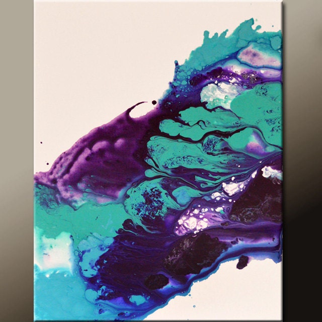 Abstract Art Painting 18x24 Original Contemporary Canvas Art by Destiny Womack -  dWo - Beyond the Clouds