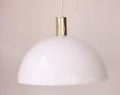Vintage pendant light acrylic half dome