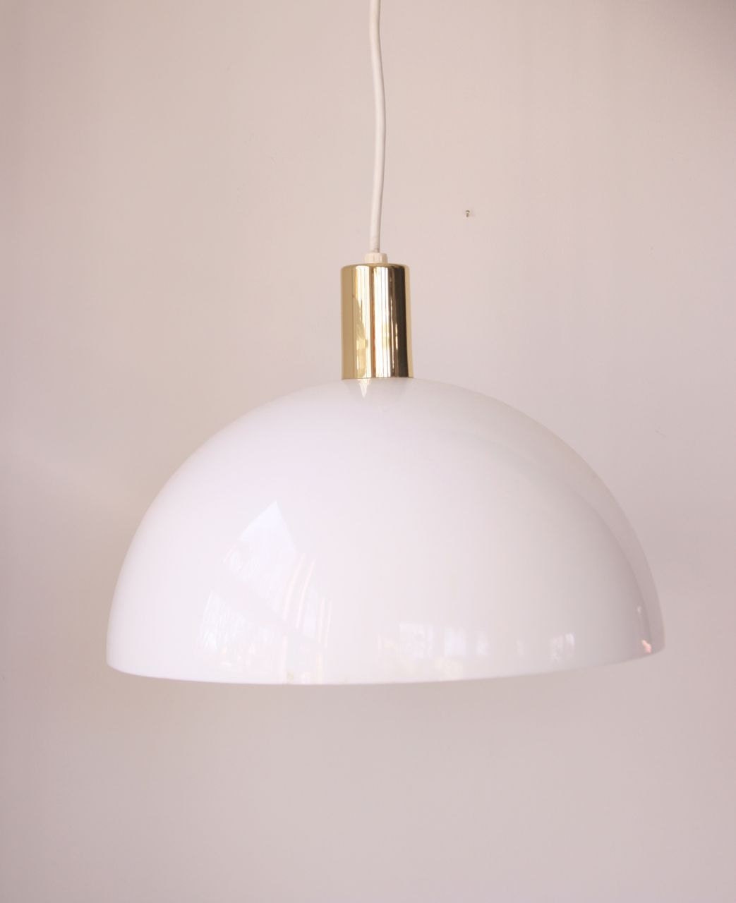 Vintage pendant light acrylic half dome