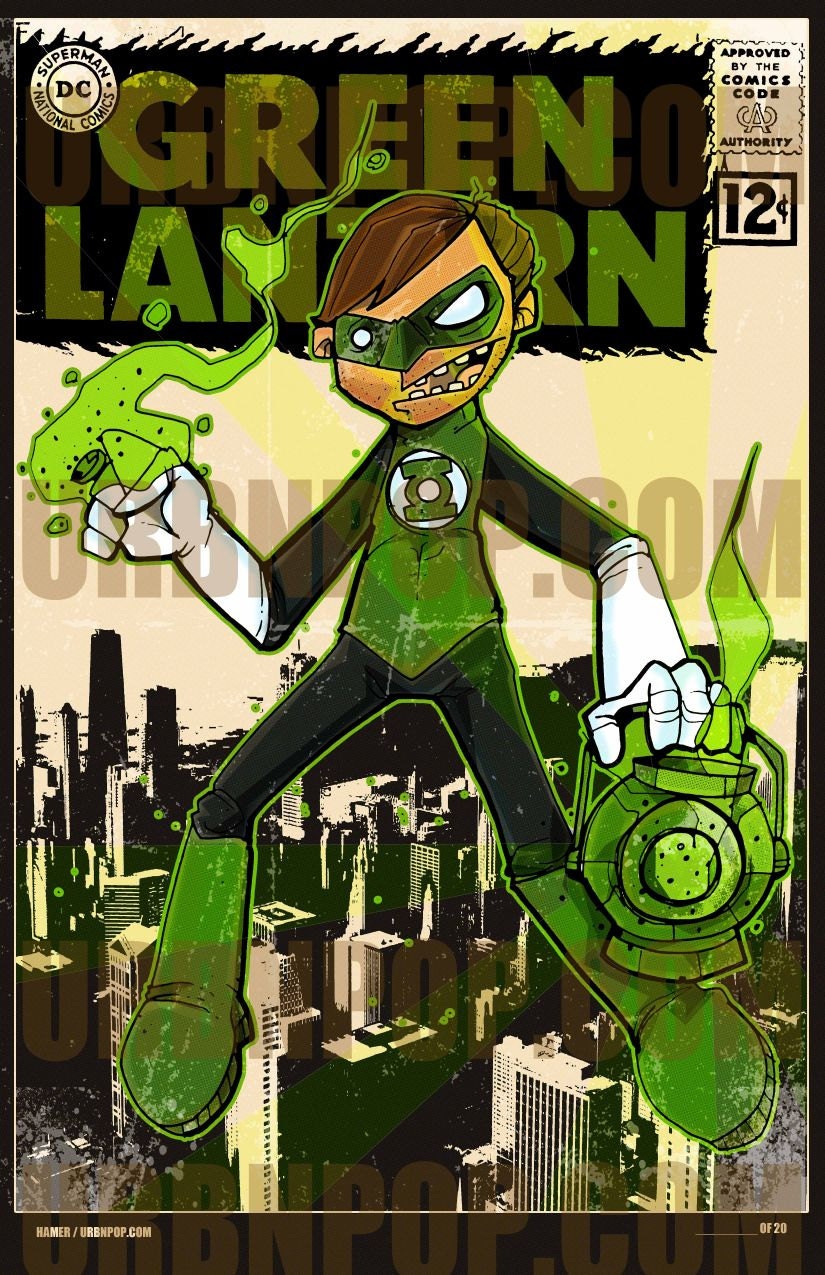 URBNPOP- Green Lantern Hal Jordan 11x17 Limited Edition Signed and numbered Print