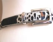 Pony Hair Belt with  Multiple Animal Prints