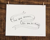 Love You Forever Like You for Always- 8 x 10 Print