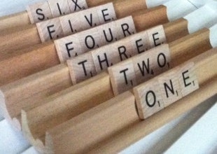 Scrabble Wedding Table Numbers