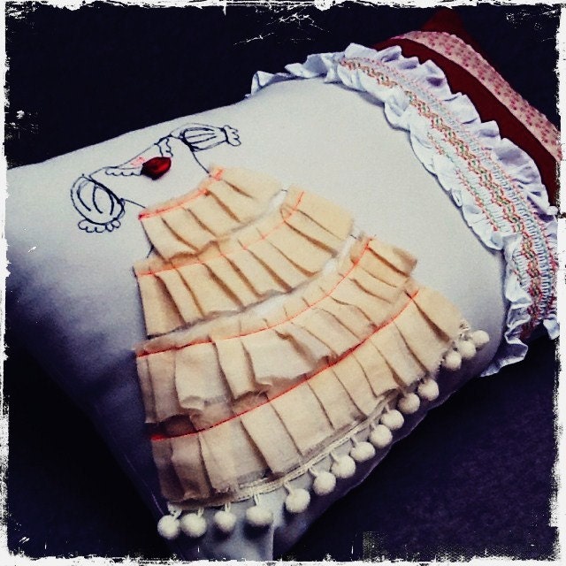 Romantic Velvet Collage Pillow