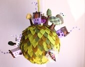 Green Planet. Mobile ornament. Children Room decor