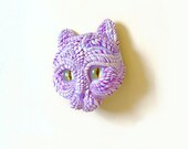 Purple Cosmic Cat Sculpture