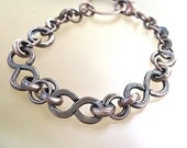 Antiqued Copper Chain Bracelet Metalwork Unisex Fashion Jewelry