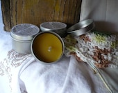 Aromatherapy Travel Candle Set of 3, 2 oz Beeswax,  Emergency Candle - Jeanpatch by MK