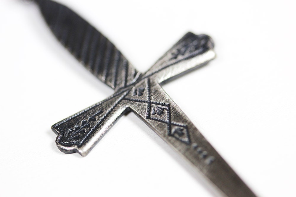 ace of swords necklace. sterling silver.