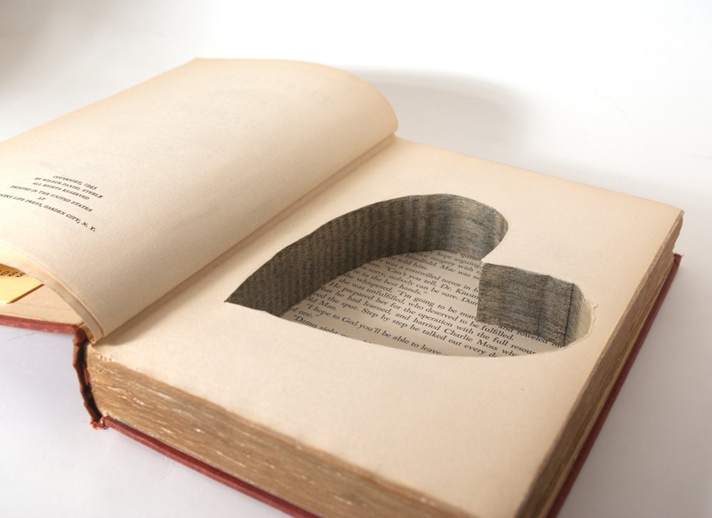 Wedding - Vintage Hollow Book Safe with Heart -  That Girl from Memphis