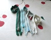 ZIPPERS VINTAGE METAL Jewelry Craft Sewing Ombre Set
