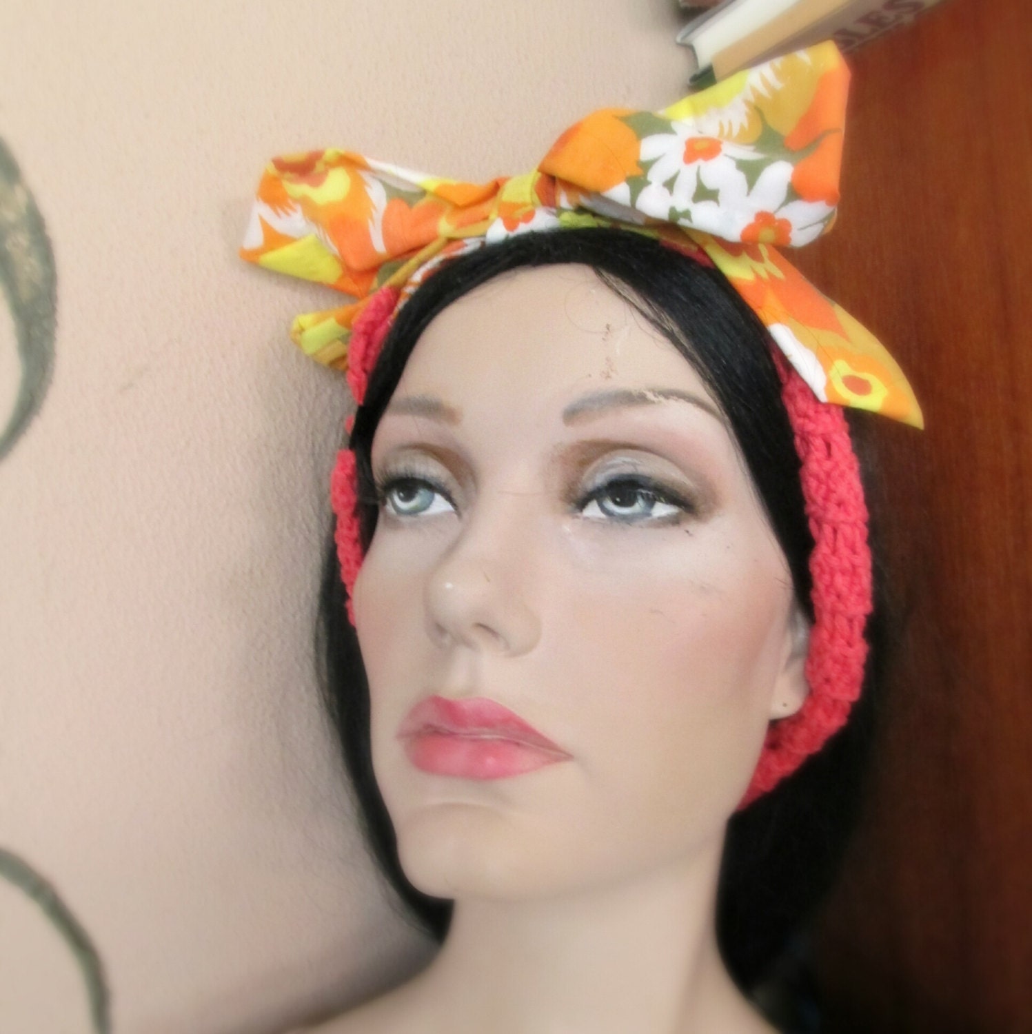HEADBAND BOW RETRO Lucy Rosie Flapper Ali McGraw "Alice"