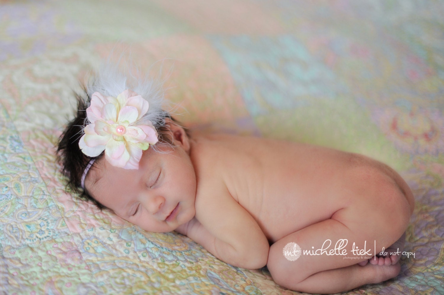 Baby girls headbands-newborn headbands-flower headbands-vintage-pink headbands