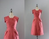 1940s Dress / Vintage 40s Golden Roses Sundress / Forties Cotton Summer Dress