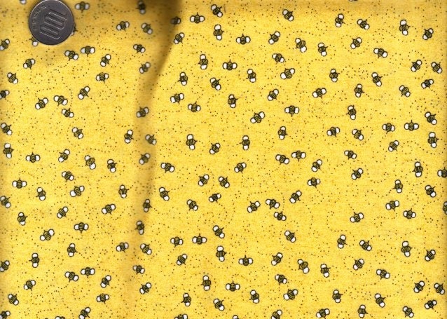 Half Yard Cotton Fabric Mary Engelbreit Bees Yellow