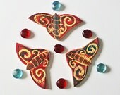 Butterfly Mosaic tile: collection 3 vibrant color HM garden designer stoneware