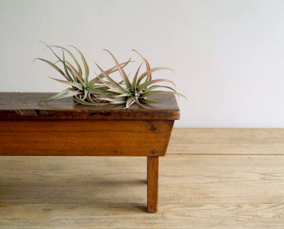 Antique Rustic Pine Wood Stool, Primitive Antique Stool, Home Decor