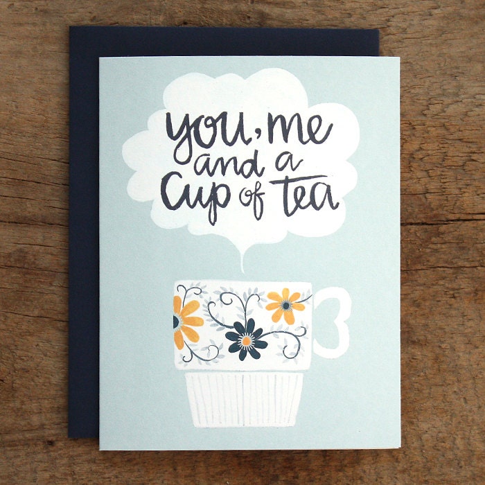 Cup of Tea Illustrated Card
