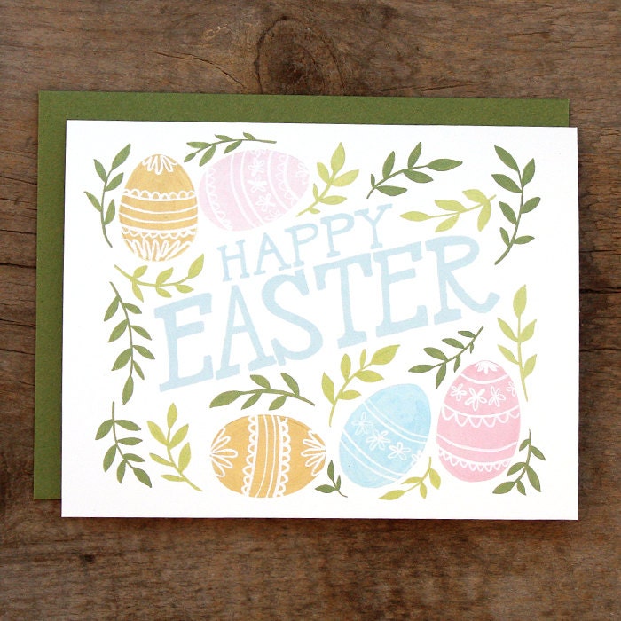 Happy Easter Illustrated Card