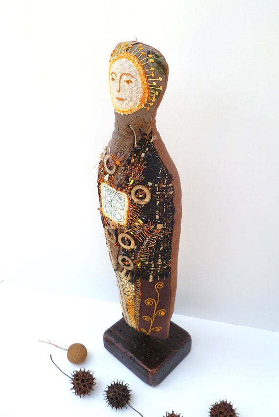 Art doll IV, fiber art soft sculpture
