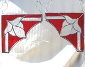 Lace Cafe Curtains Stained Glass Gingerbread Window or Room Dividers Corner Pieces PAIR