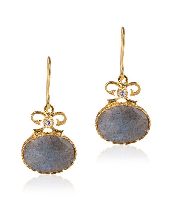 Labrodorite Bow Earrings
