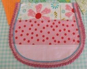 Spring Flower Baby Burp Pad is a darling handmade gift that will make you the hit of the baby shower