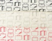 Hand printed Fabric Suitcases Organic Cotton and Hemp