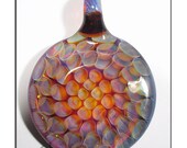 Honeycomb Lampwork Pendant glass necklace focal bead - Glass Peace glass jewelry (5483)