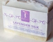 LAVENDER SILK Natural Soap with Shea Butter, Tussah Silk and Oatmeal-Home Living Bath Beauty Soap Organic Natural