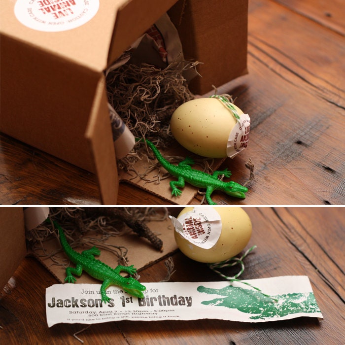 Swamp Party Printable Egg Invitation Insert and Live Animal Sticker - As Seen on Kara's Party Ideas Il_170x135
