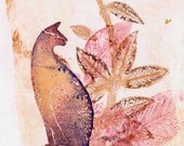 Sweet Siamese Cat Art Garden art original art fine art printmaking