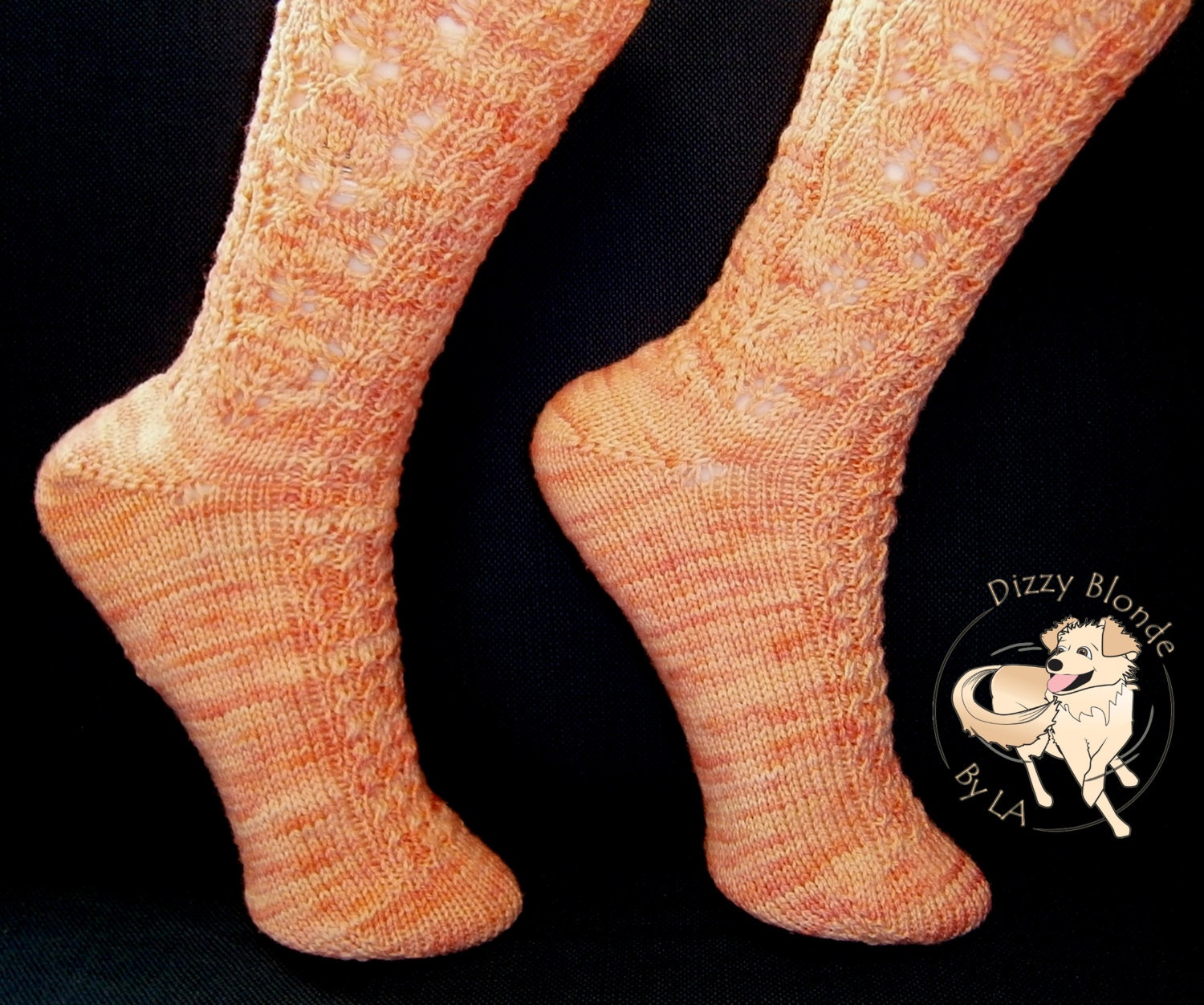 Lady Clementine - Toe-up knitted lace socks pattern