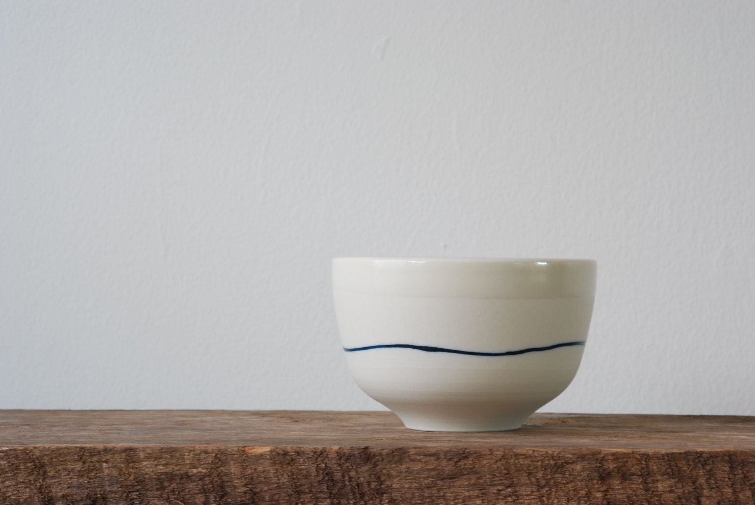 Porcelain Bowl with Blue Line