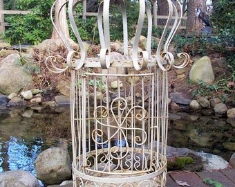 Rustic Shabby Antique Iron Large Bird Cage