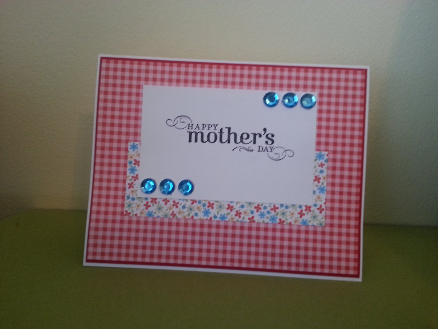 Mothers Day Card Red checker Il_570xn