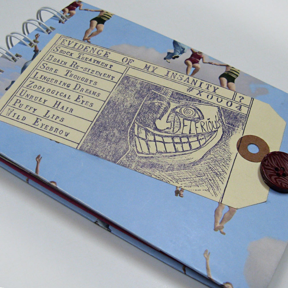 Evidence of My Insanity Journal - Upcycled, Recycled, Spiral Bound, Creative Spark Journal