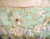 Winter Scene, Original mixed media painting on canvas