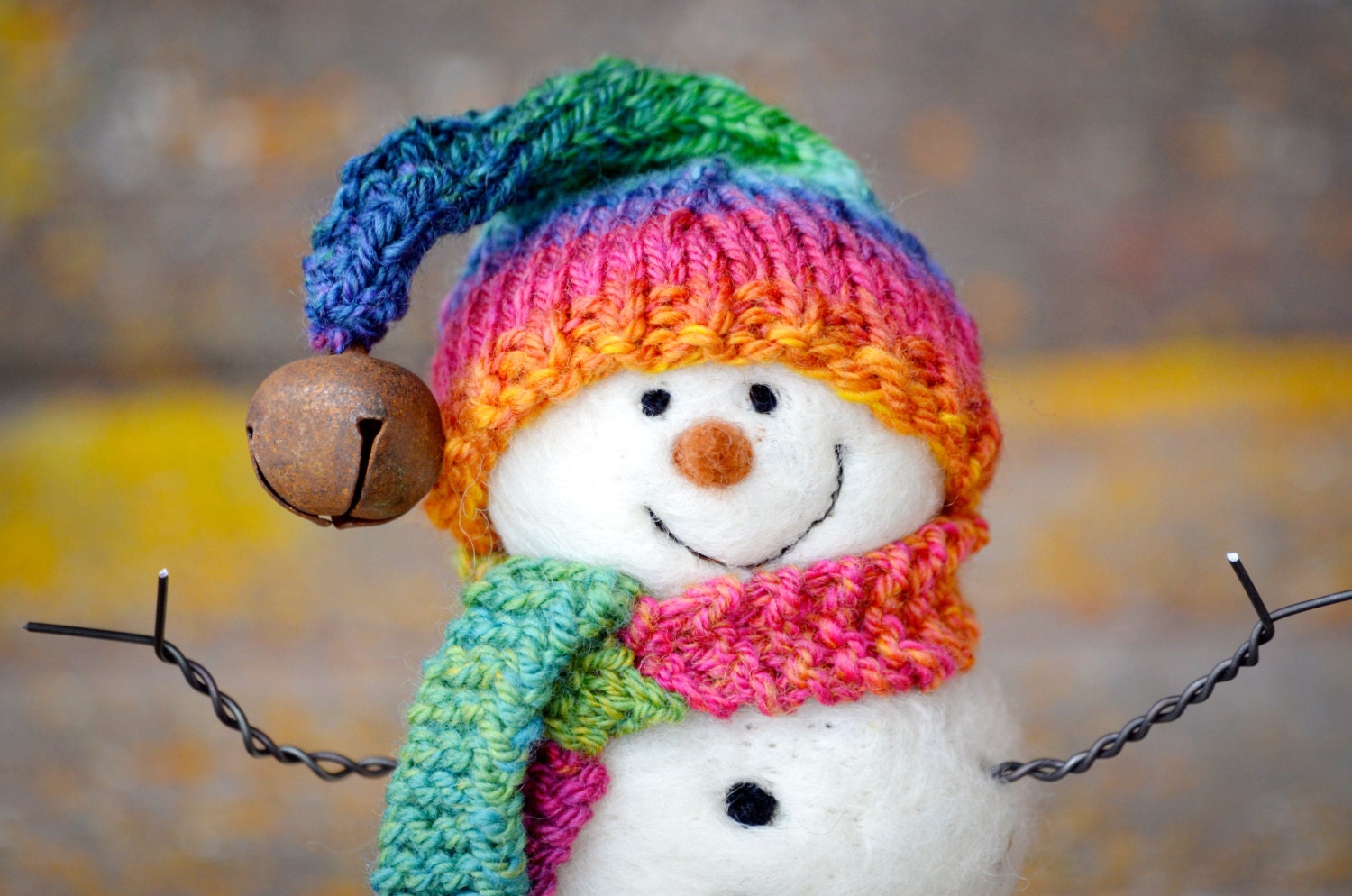 Snowman - Wool Needle Felted Snowmen - winter decor - 202
