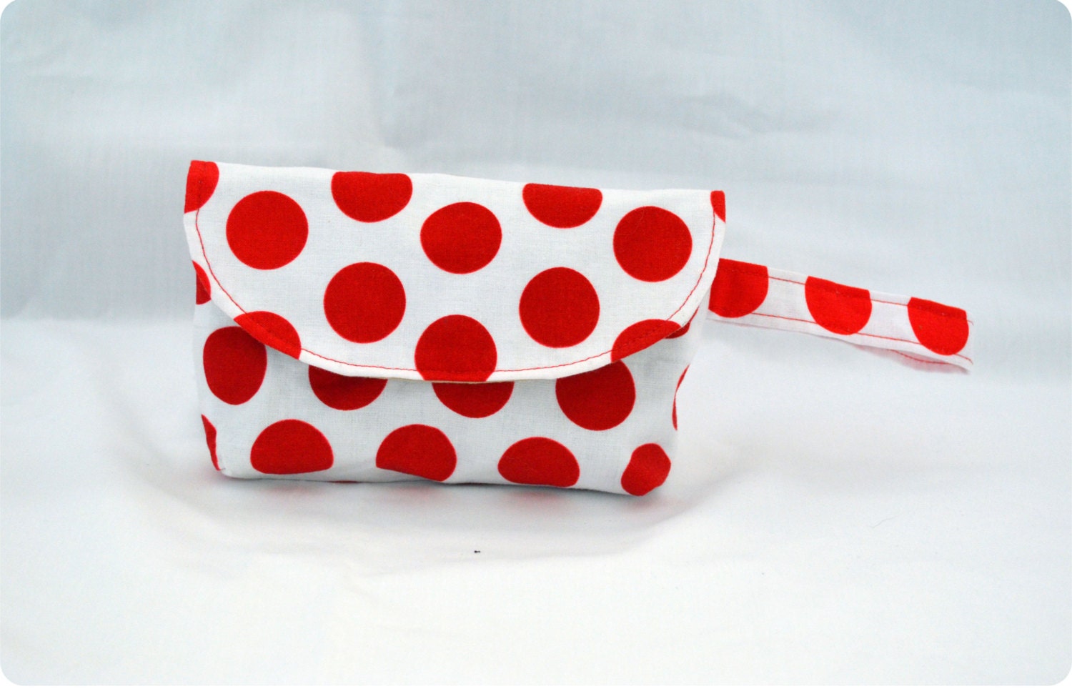 Red Polka Dot Wristlet Clutch